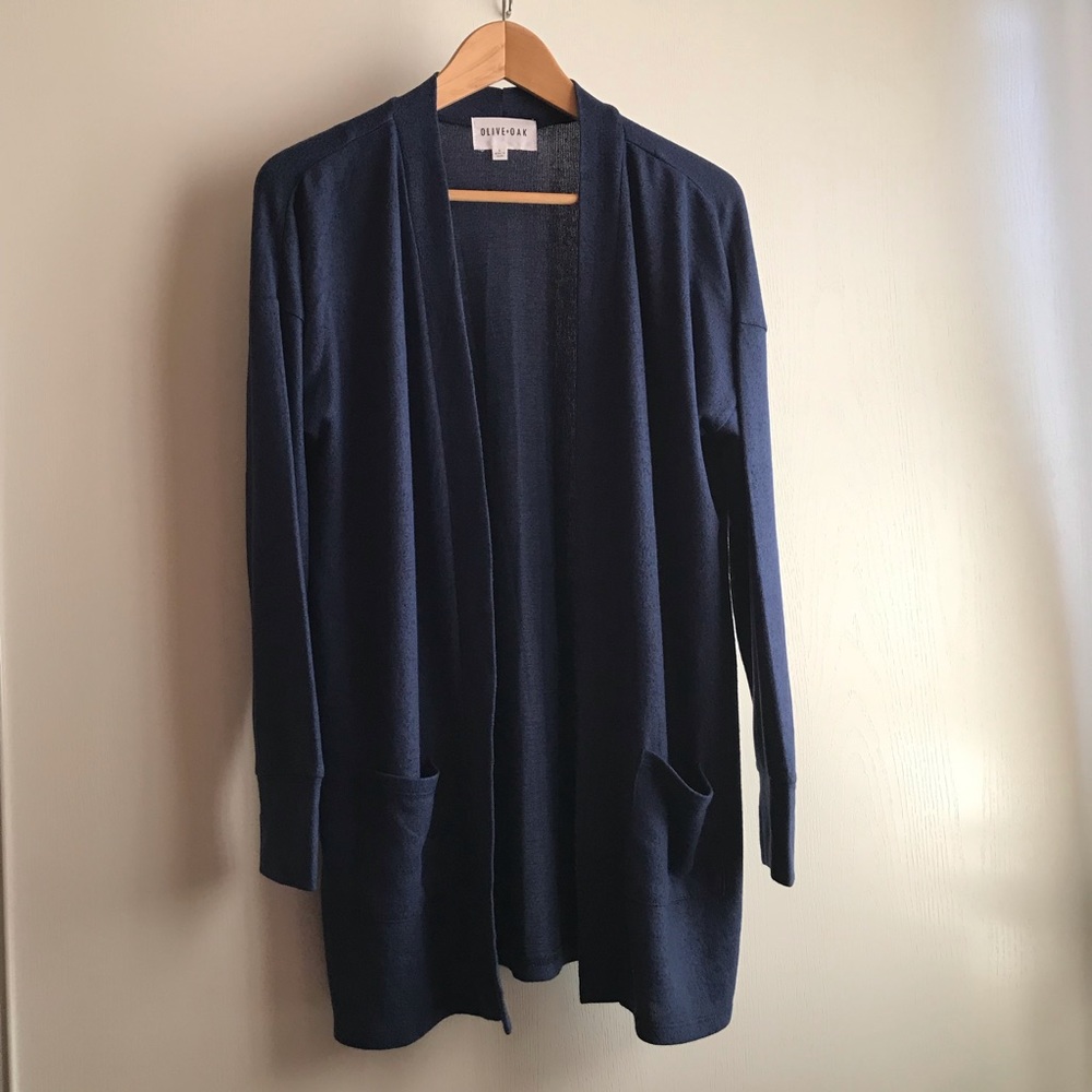 Blue knit cardigan